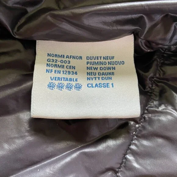 Moncler Maya Puffer Jacket Men's 5 Black Shiny Glossy Down Coat - Picture 12 of 16